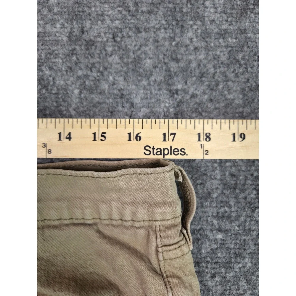 Levi's 505 Shorts Mens 36 Tan Khaki Denim Cut Off Raw Hem Regular Fit